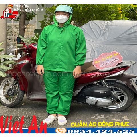 QUẦN ÁO THỦY SẢN VẢI KAKI MÀU XANH LÁ