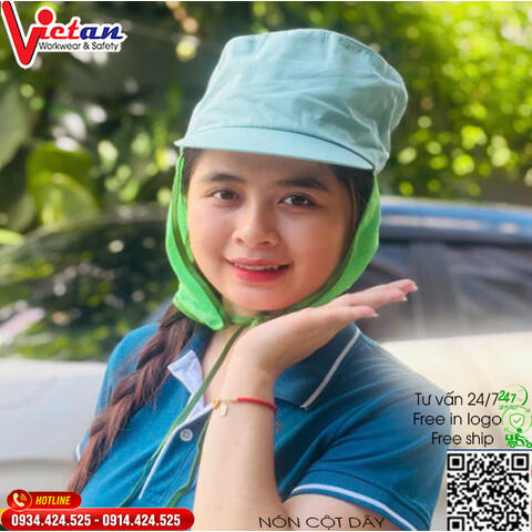 Nón Cột Dây Màu Xanh Lá VACD-08