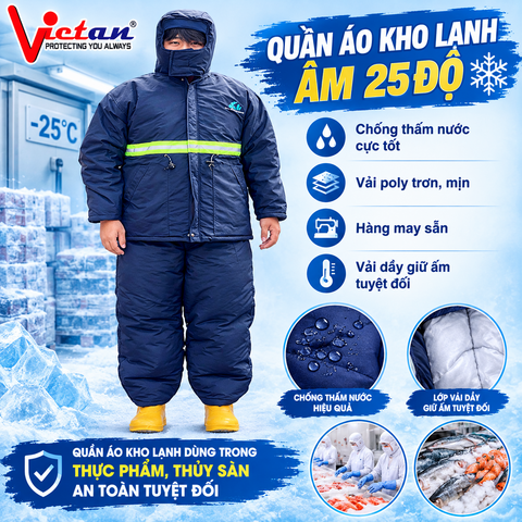 Quần Áo Kho Lạnh -25 Độ Có Phản Quang VAKL-01