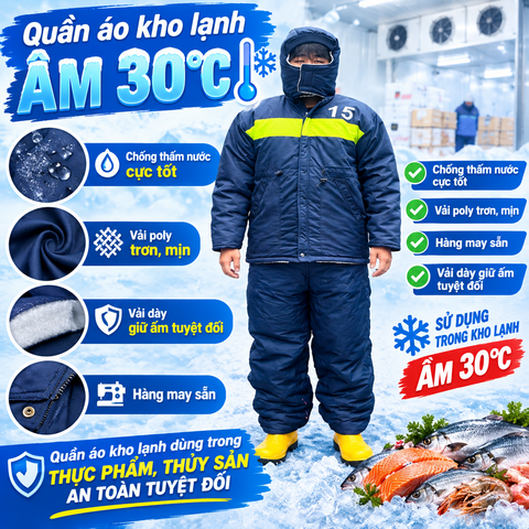 Quần Áo Kho Lạnh -30 Độ Có Phản Quang VAKL-04