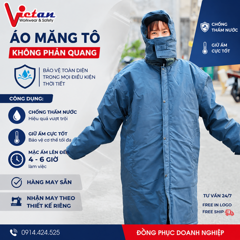 Áo Măng Tô Không Phảng Quang VAKL-05